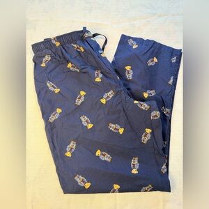 Ralph Lauren Polo Blue Pajama Pants with Bear Print